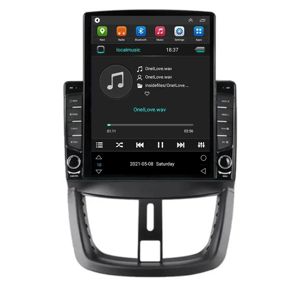 Android 13 Carplay 5G Für Tesla Vertikale Auto Radio Video Stereo Für Peugeot 207 207CC 2006-2035 multimedia-Player GPS 2 din