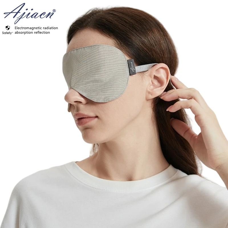 Electromagnetic radiation protective 50% or 100% silver fiber outer layer eye mask Household appliances EMF shielding eye masks