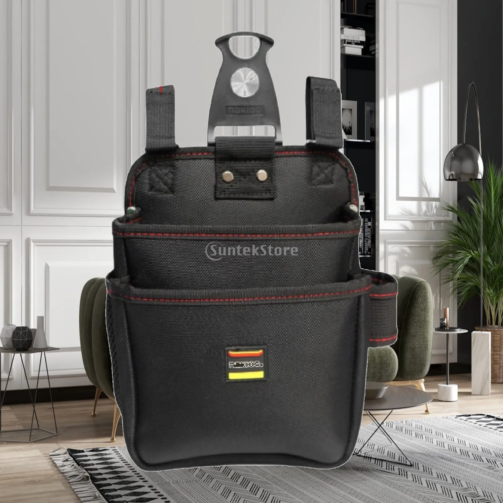 Portable Waist Bag with Rotating Quick Release Tool Pouch Heavy Duty Oxford Cloth for Worksite Organization