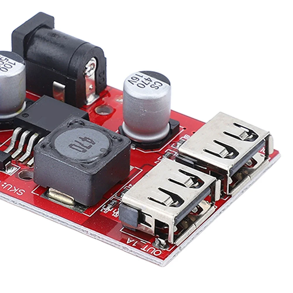 Compact Solar Controller Board Dual USB Output 6V-40V DC Port 5.5x2.1mm Solar Controller Max 3A Output 150KHz Switching