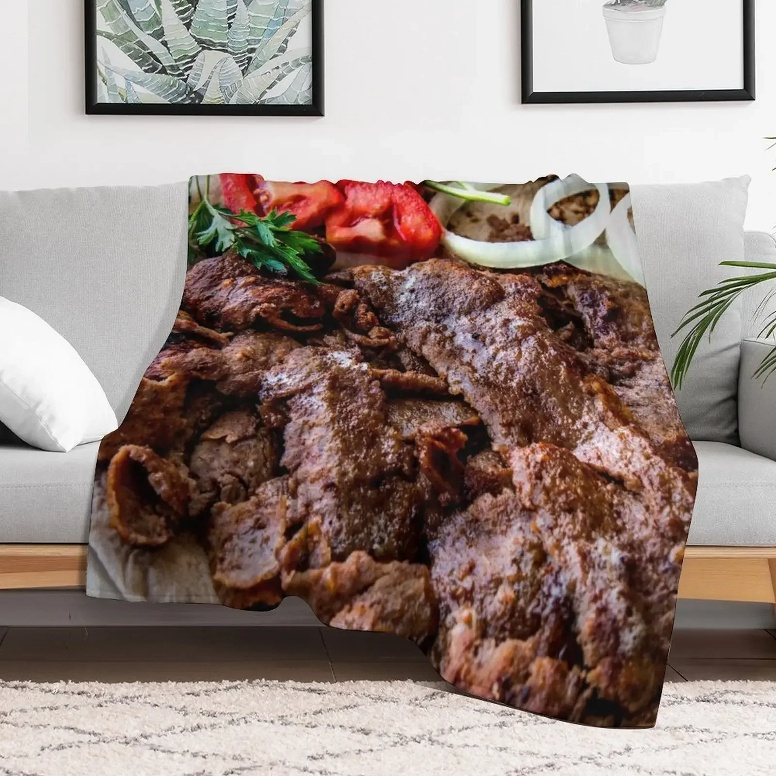 Turkish Doner Kebab Throw Blanket bed plaid Moving Blankets