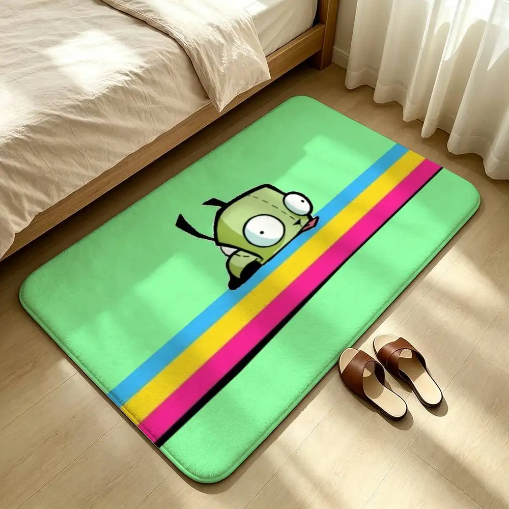 Madness-s Invader Zim Gir-ES Shower Room Absorbent Small Floor Mat Soft Comfortable Decorative Foot Mat