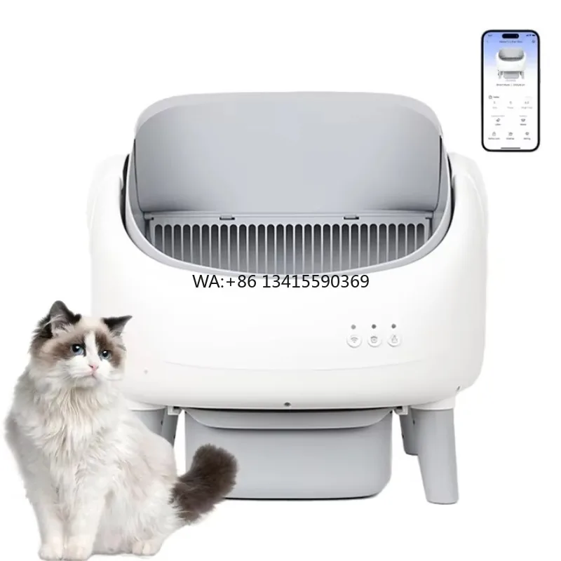 

Open-Top Automatic Cat Box Self-cleaning Box for Cats APP Control Odor-Free Waste Disposal with Trash Bags