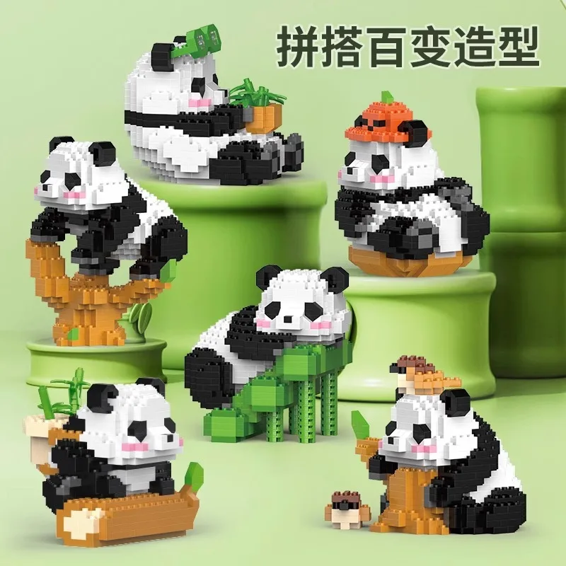 

Cute Panda Building Blocks Kawaii Fu Bao Children's Puzzle Gifts Bricks toy presents for Kids