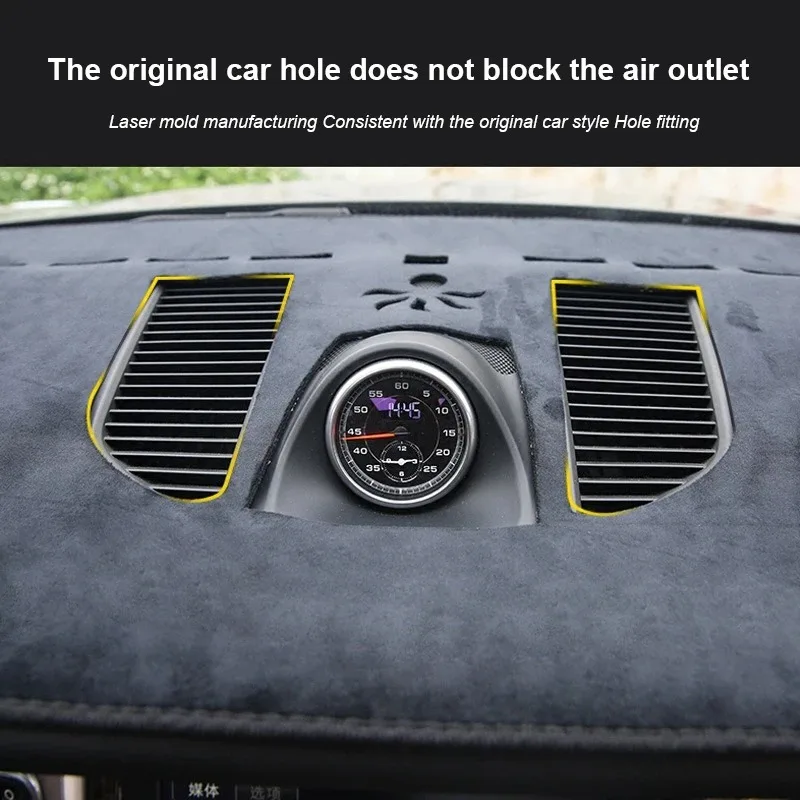 

For Porsche Macan 2014 2015 2016 2017 2018 2019 2020 2021 2022 2023 2024 Suede Car Dashboard Sun Shade UV Mat Carpet Pad