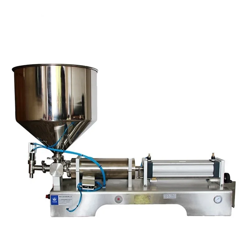 

single nozzles pneumatic sauce honey bottle semi automatic piston paste filler cosmetic cream filling machine