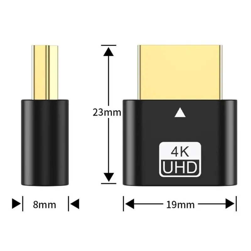 Y1UB HDTV Dummy -Stecker steckt kopflos Adapter für mehrere Monitor -Setups anzeigen
