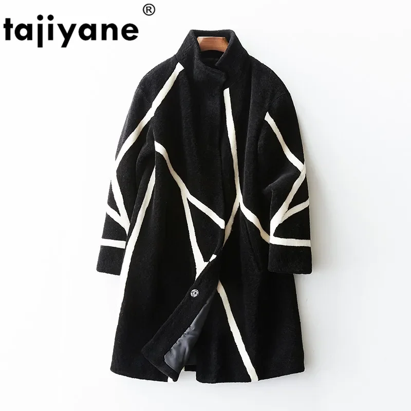 

Women Clothes 2024 Winter Coat Women Real Fur Coat Wool Jacket Sheep Shearing Fur Spliced Long Korean Casual Women Tops ZT329