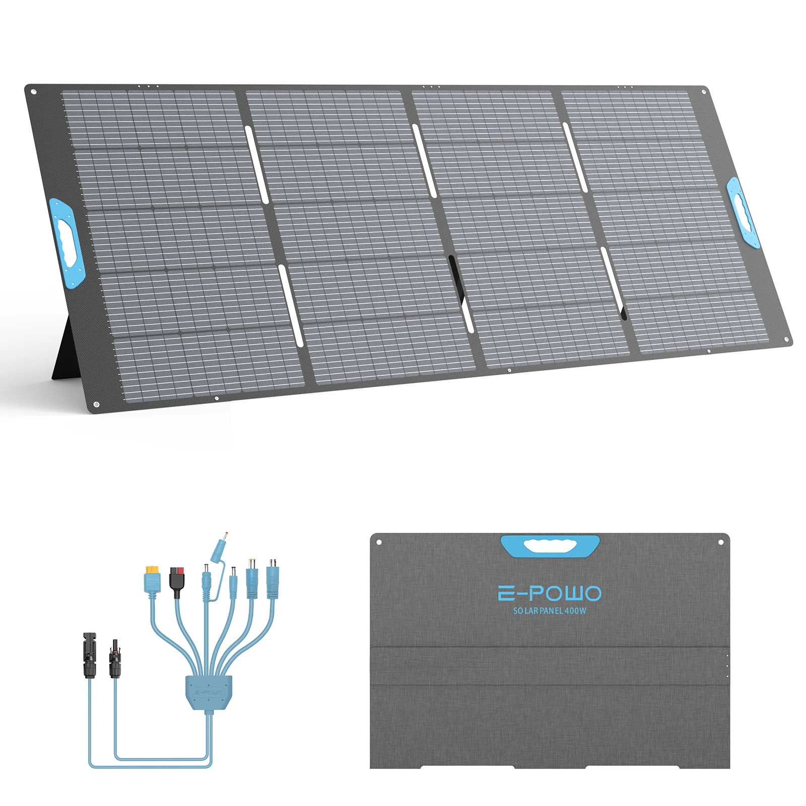 E-POWO Foldable Solar Panel 110/220/400W Mobile Solar Charger for Power Supply Laptop Solar Generator Fishing Powerstation