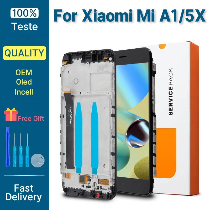 xiaomi-mi-a1-5x用pop-mdg2-mdi2-100-テスト済みディスプレイ、xiaomi-mi-a1-5x用lcdタッチスクリーン工場卸売lcd交換