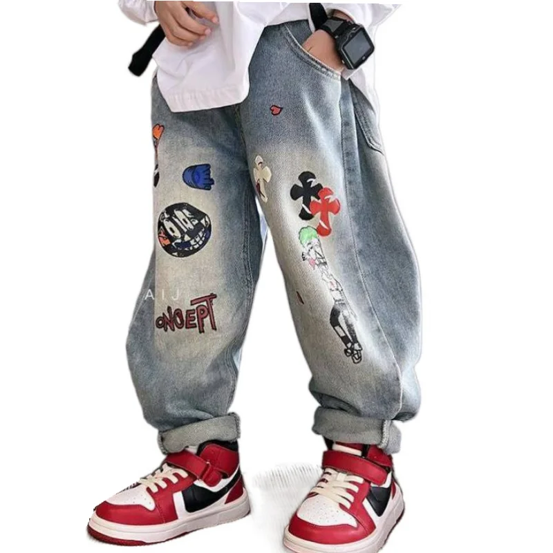 Boys Casual Pants Long Trousers Cotton 2024 Cute Spring Autumn Baby\'s Kids Pants High Quality Children\'s Clothing