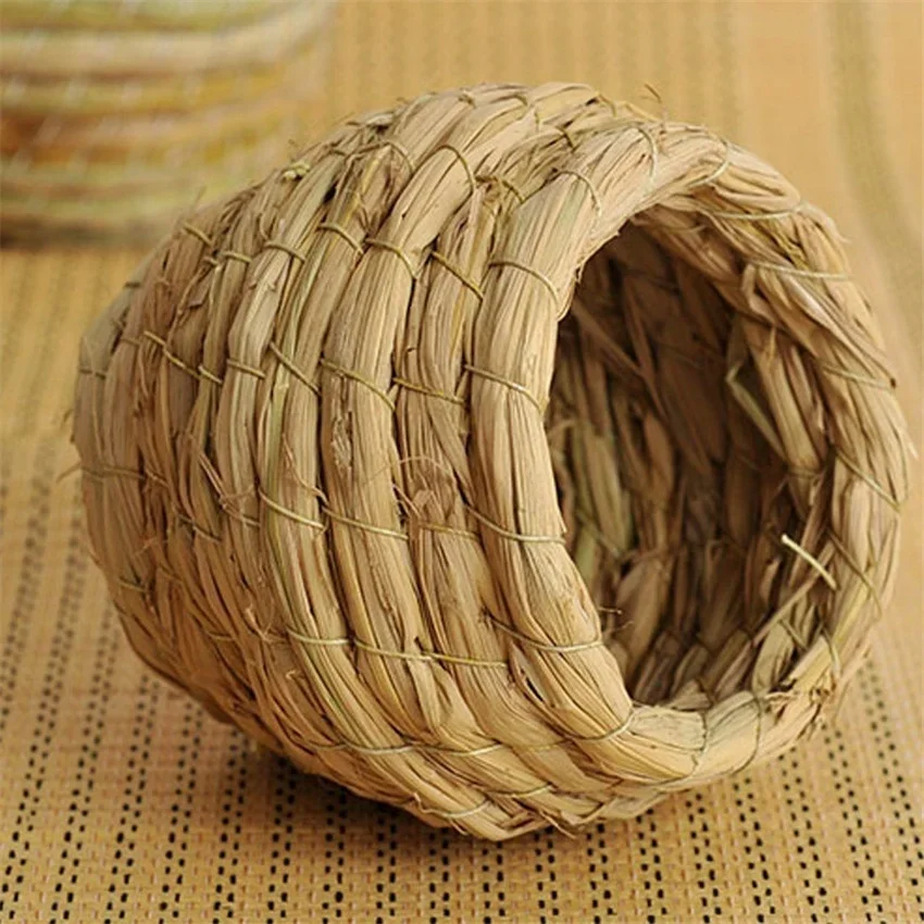 Handmade Straw Natural Bird Nest/Pigeon Bird House Parrot Nest Warm Pet Bedroom Courtyard Bird Cages Adornment