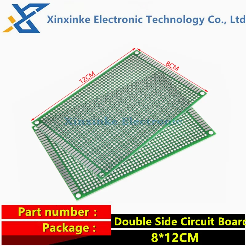 

5PCS 8*12CM 8x12cm Double Side Circuit Board PCD Prototype PCB DIY Universal Printed diy Parts Hole Board Circuit Test 2.54MM