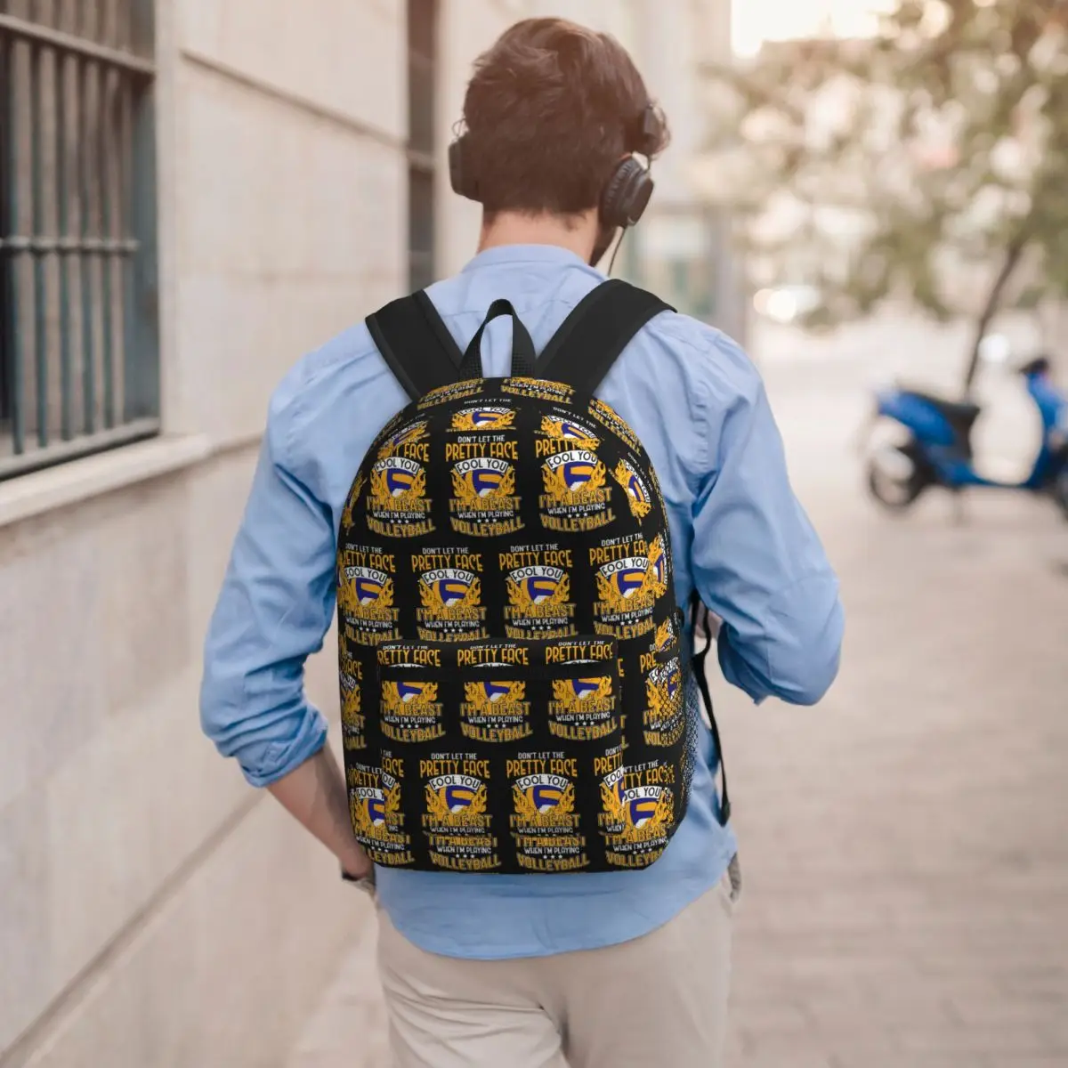 I'm A Beast When I'm Playing Volleyball Backpack Boys Girls BookBag Children School Bag Laptop Shoulder Bags for Men Women