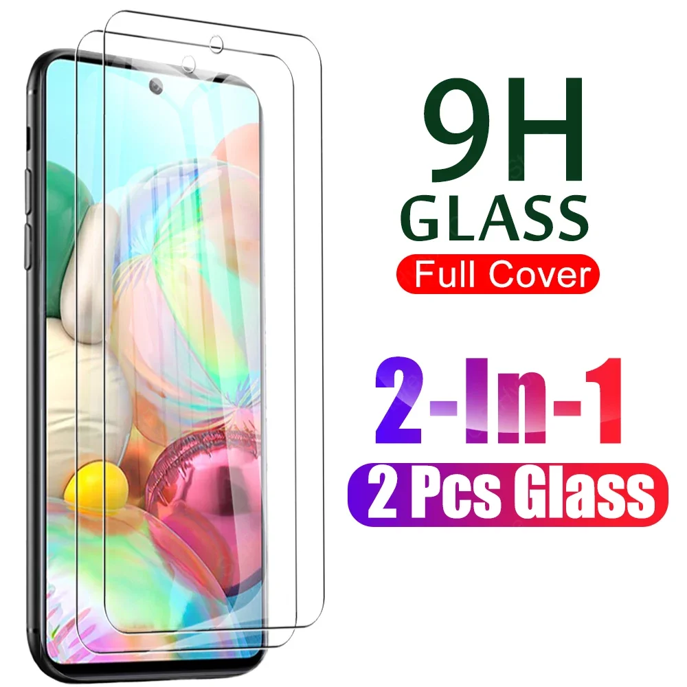 

2 Pieces On A 71 Tempered Glass For Samsung Galaxy A71 4G 5G Screen Protector A7 1 71 A715F A716F Protective Film + Repair Fluid