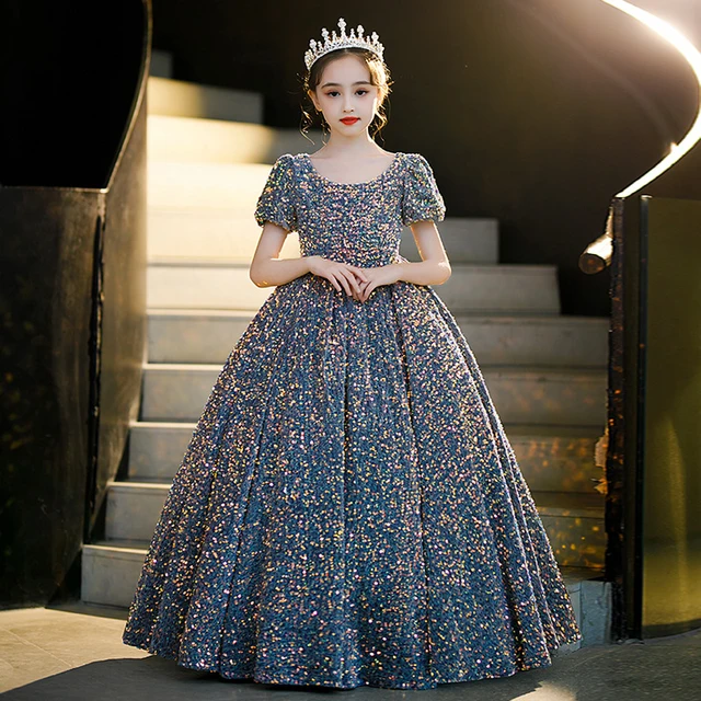 Kids Dresses Girls Wedding Dress Elegant Princess Long Dress Girls Birthday Aliexpress