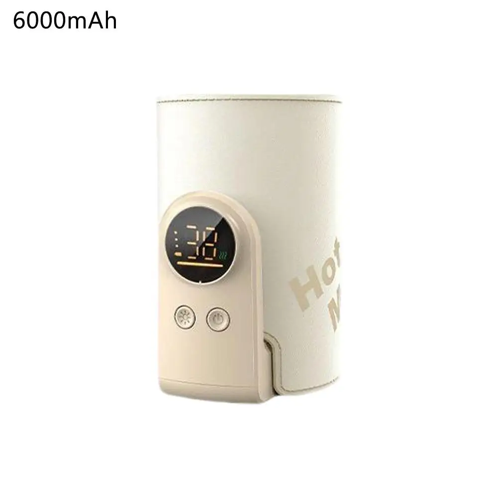 

Baby Milk Warmer USB Charging Mixer Portable Baby Bottle Warmer Stainless Steel ABS Heat Up to 55℃ Cordless for Travel ﻿