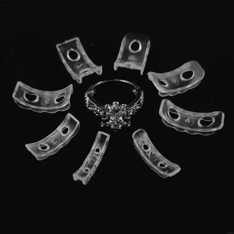 16Pieces Transparent Resizer Reducer Guard to Make Jewelry Smaller Ring Guard 55KA