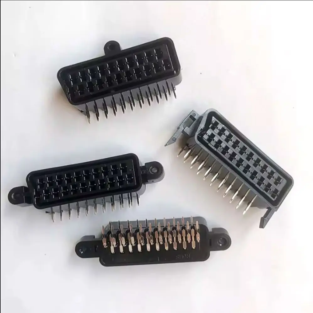 Prise SCART CS série 21 broches, connecteurs femelles Scart rectangulaires, installation de PCB, 2 pièces