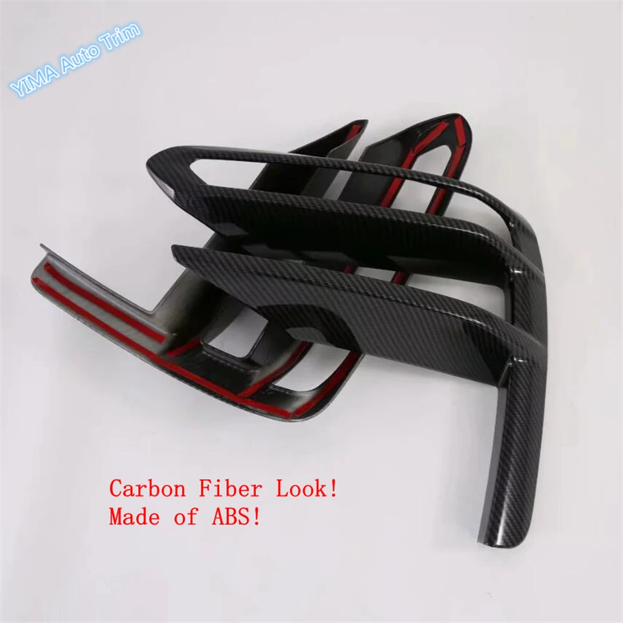 Front Fog Lights Foglight Lamp Frame Cover Trim 2PCS Fit For Kia Forte / Cerato / K3 2019 - 2021 Carbon Fiber Style Accessories