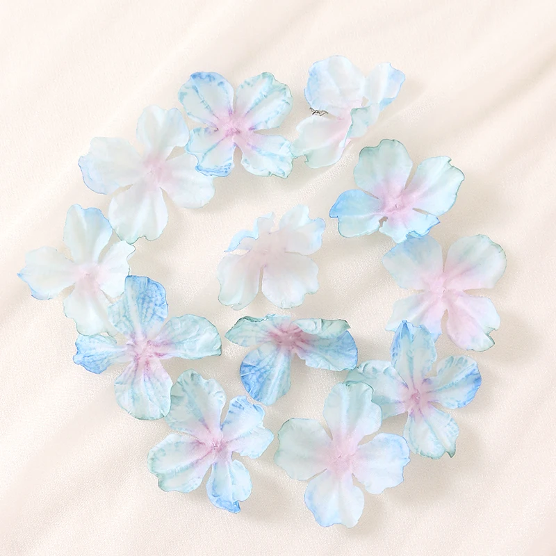 50/10 Stück künstliche Hortensienblütenköpfe für die Dekoration von Wohnräumen, Partys, Gärten, Hochzeiten, Bastelarbeiten und zur Herstellung von Blumenkränzen. – Detail 8