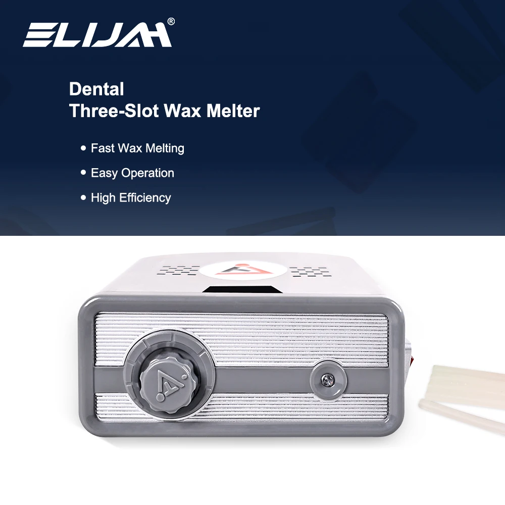 

ELIJAH Dental Wax Heater Multifunctional 3-slot Wax Melting Pots Wax Melting Device Dentistry Technician Laboratory Equipment