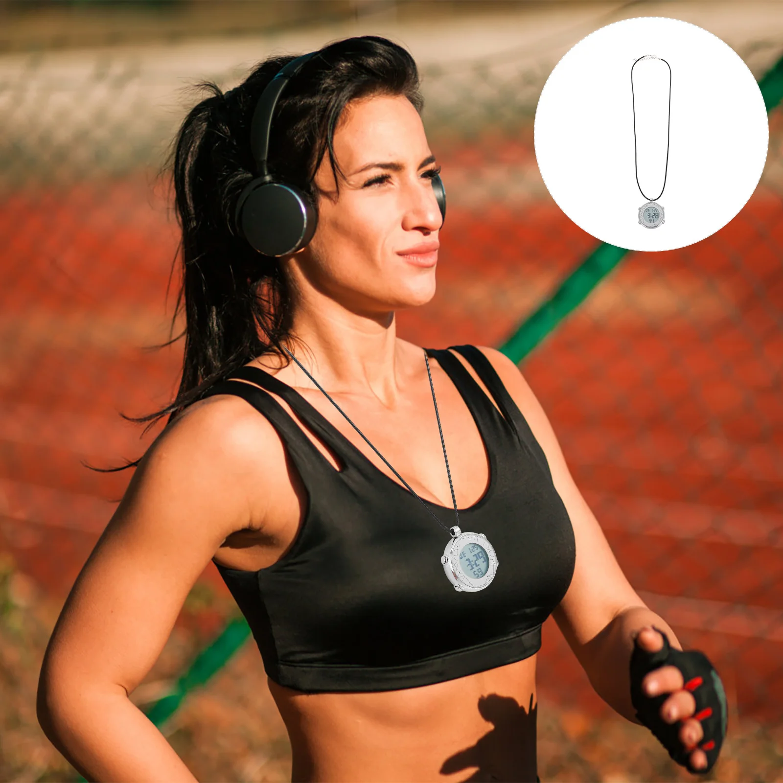 Digital Necklace Watch Electronic Hanging Watch with Week Month Display Ideal Gift for Family Friends Holiday Season Use