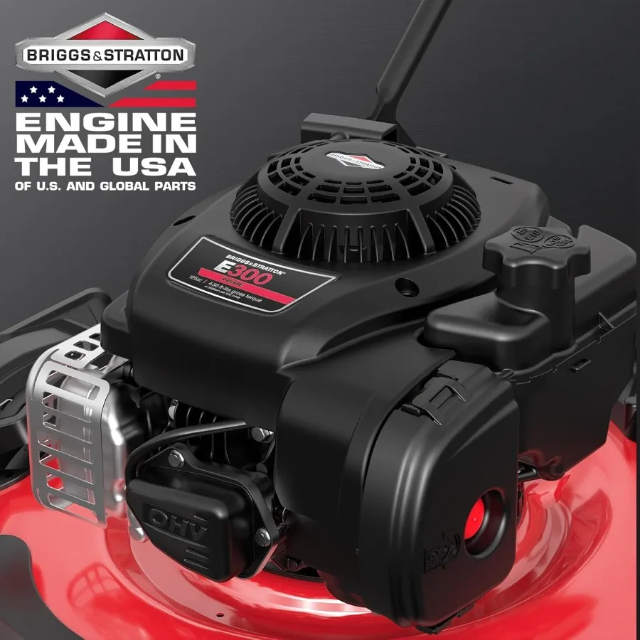 Mesin Pemotong Rumput Dorong 21 Inci dengan Mesin Briggs and Stratton 125cc untuk Perawatan Rumput yang Efisien, Fungsi Mulching 2in1 dan Pembuangan Samping