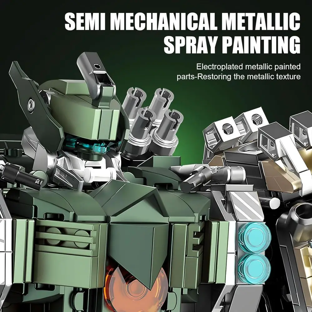 Motorisierter Mech-Bausatz für Erwachsene: 1403-teiliges Robotermodell mit Waffen für Kinder ab 14 Jahren