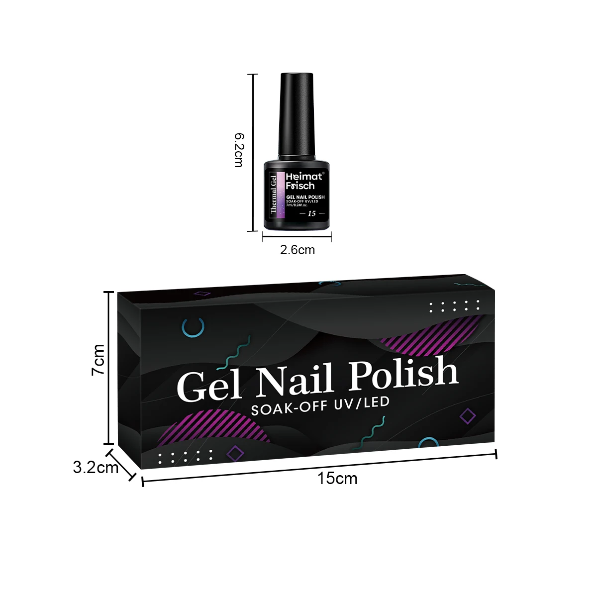 12 زجاجة من طلاء الأظافر الجل الحراري، ولمعان شبه دائم، وصيغة جل خالية من العطور.