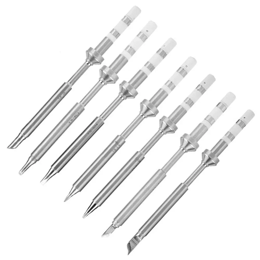 

7pcs/set TS100 Stainless Steel Power Tool Easy Install Outdoor Soldering Iron Tip Electrician Replacement Part Portable Mini