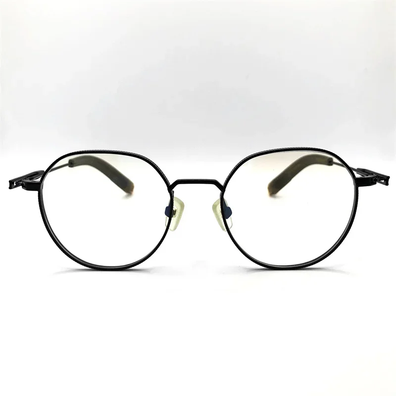 العلامة التجارية مصمم النظارات المستديرة التيتانيوم إطارات بصرية خفيفة للغاية النظارات للرجال والنساء Dlx102 قصر النظر وصفة طبية Gafas