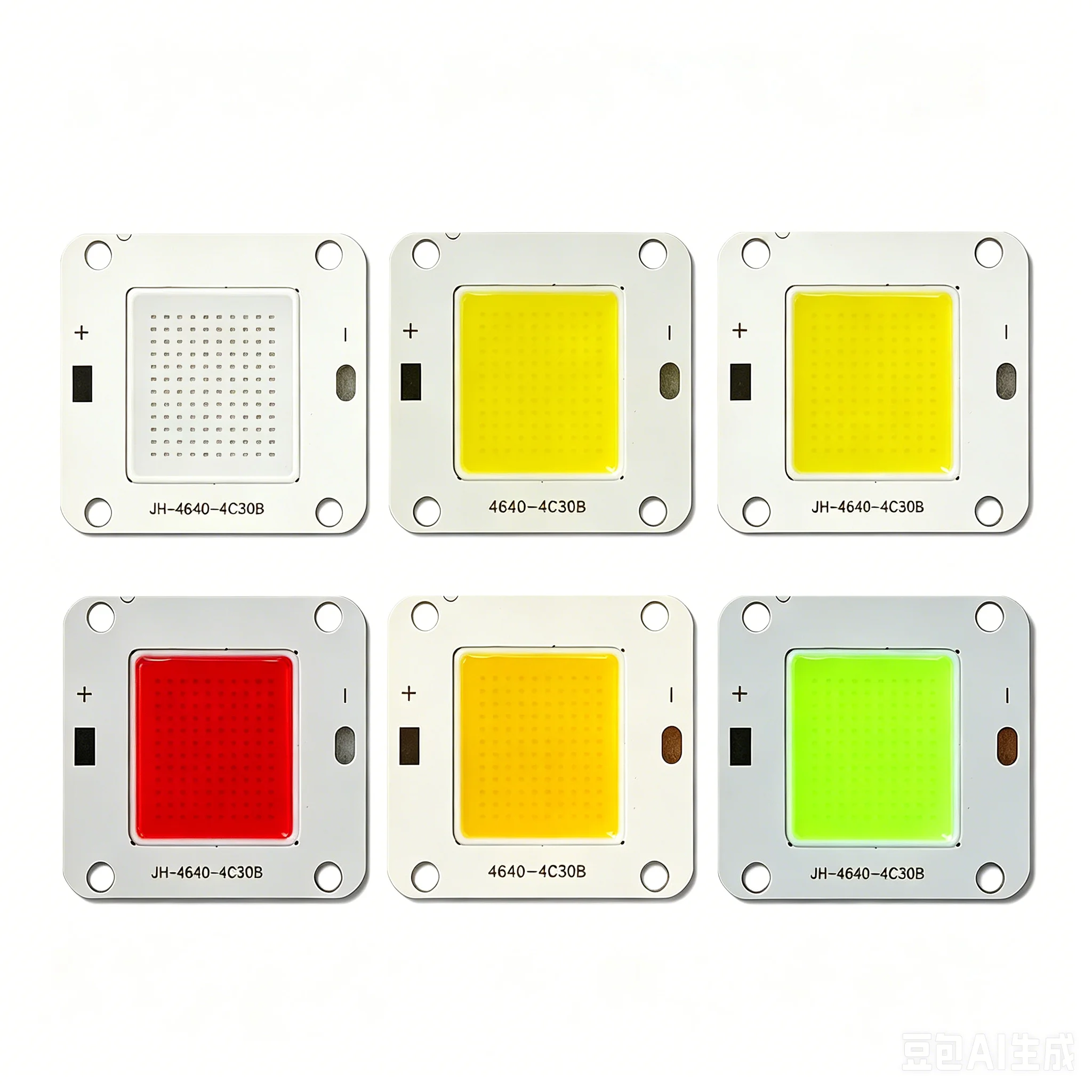 LED COB Chip Lamp Beads 40x46mm High Power DC12V 50W Led Panel Light RED BLUE GREEN Warm WHITE BLUB for Floodlight Light Source