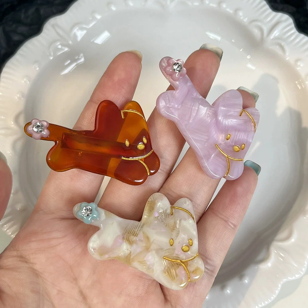 

Colorful Running Puppy Hairpins Cute Cartoon Dog Hair Clips Acetate Rhinestone Claw Clip Duckbill Clip Hair Accessories for Girl