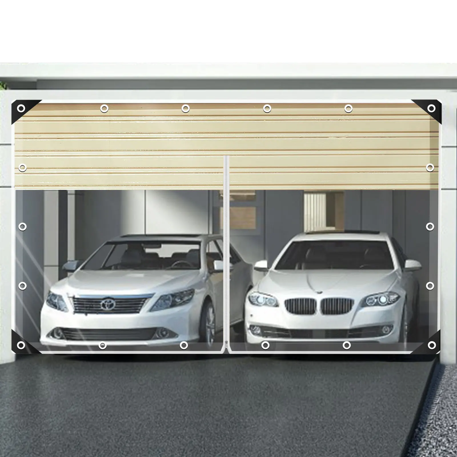 Przezroczyste plandeki Wytrzymała przezroczysta plandeka z PVC z zamkiem błyskawicznym Wodoodporna, wiatroszczelna, odporna na rozdarcie dla