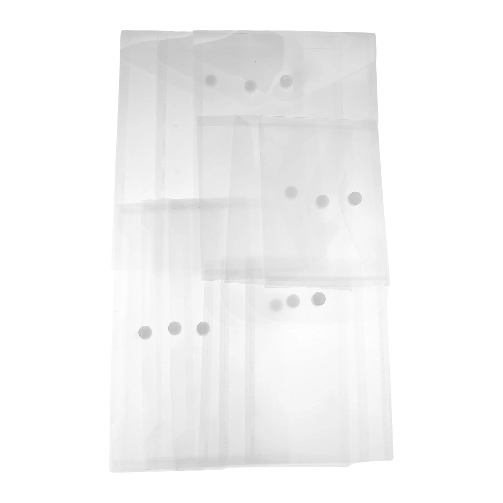 12PCS 4 Sizes Transparent Plastic Envelopes Prevent Spills For Stamp Collecting Storage Pockets Documents And Sticker Albums
