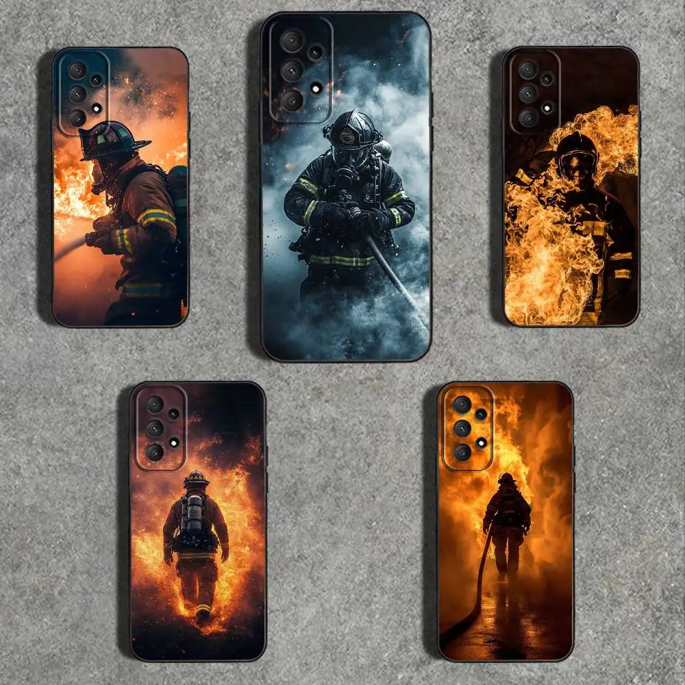 

F-Fireman F-Firefighter Phone Case For Samsung Galaxy A 91,80,73,72,71,53,52,51,22,5G Shockproof Soft Black Cover