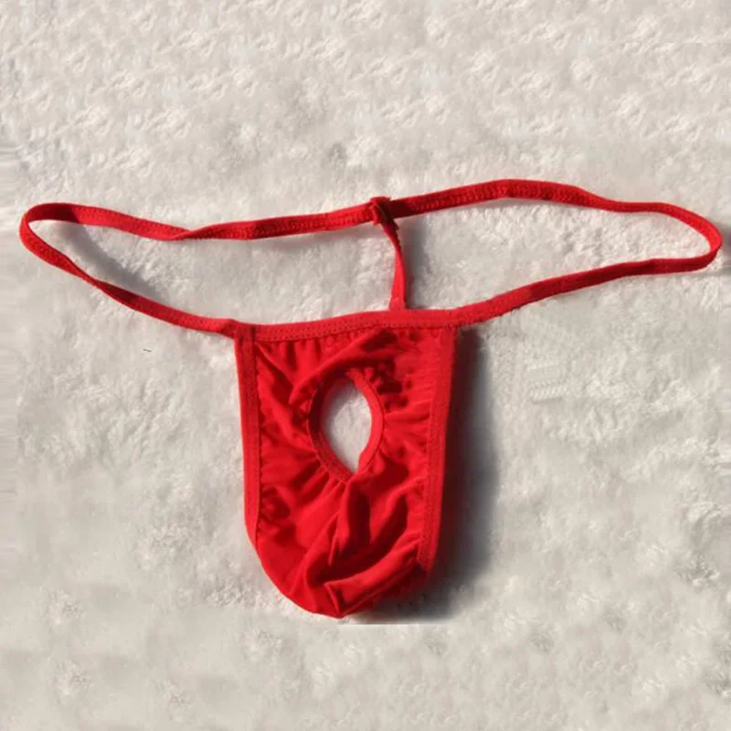 Męskie stringi majtki erotyczne otwarta sakiewka na penisa Tanga gejowskie Jockstraps męska seksowna bielizna bielizna String z dziurką bielizna T-back