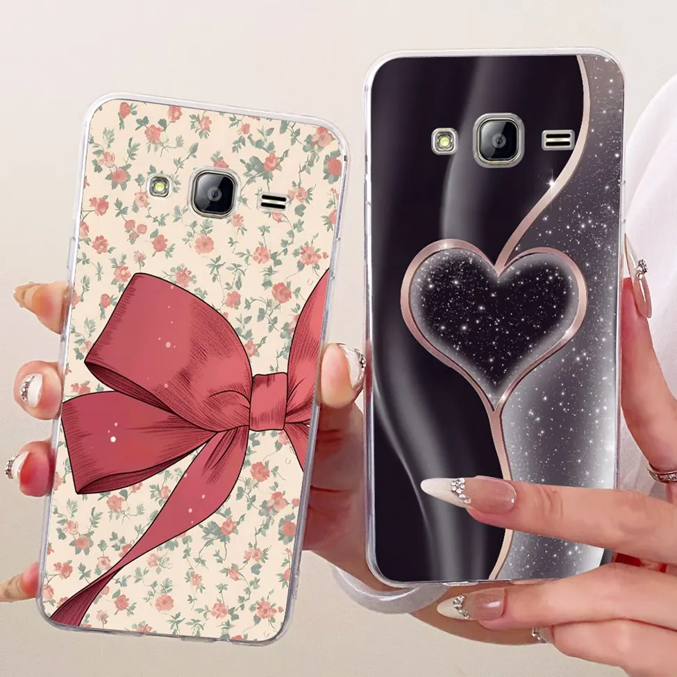 For Samsung J3 2016 Case SM-J320A Transparent Cute Cartoon Fashion Flowers Funny Painted Soft Casing For Samsung Galaxy J3 2016 view 5