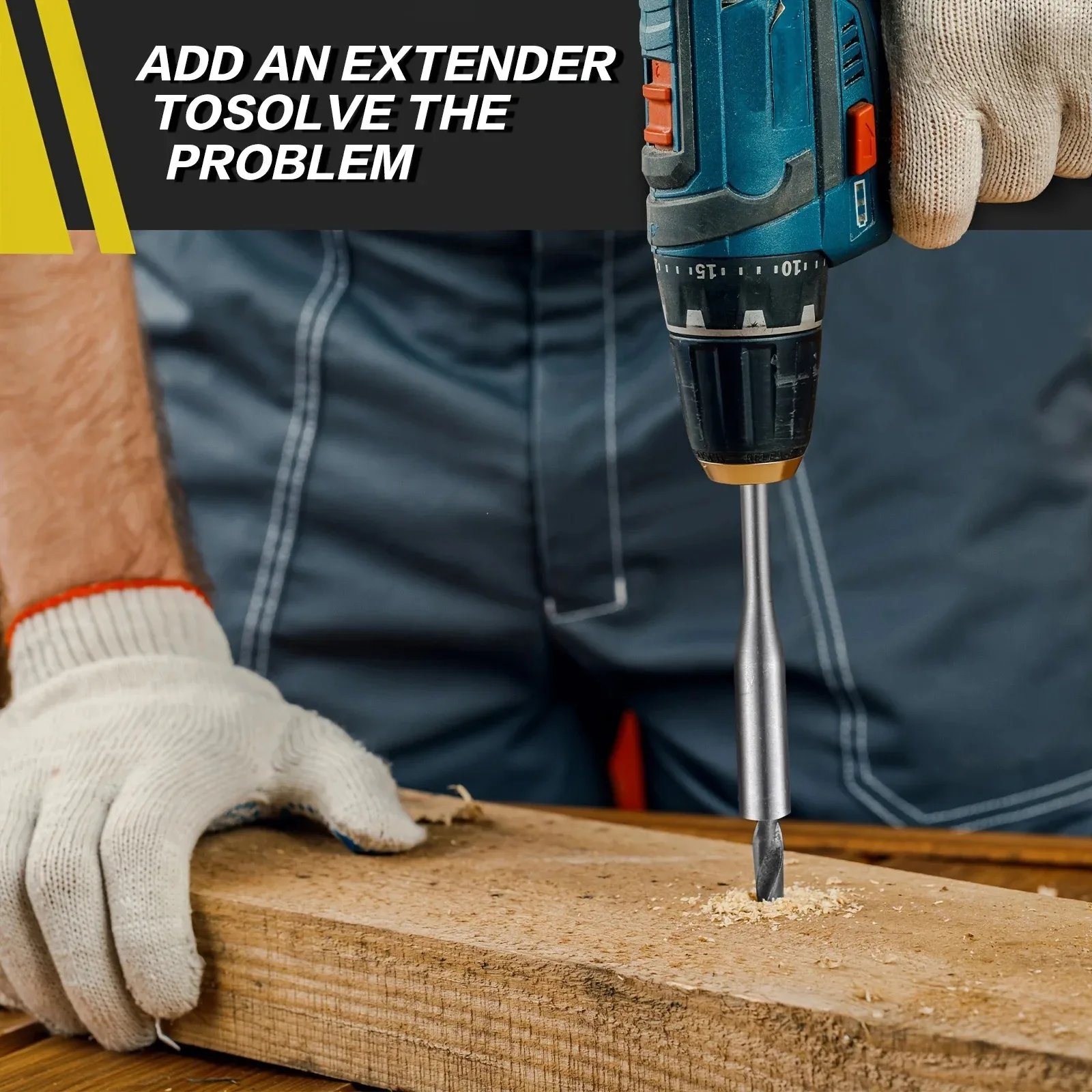 6-Inch High Carbon Steel Drill Bit Extension, 1/4