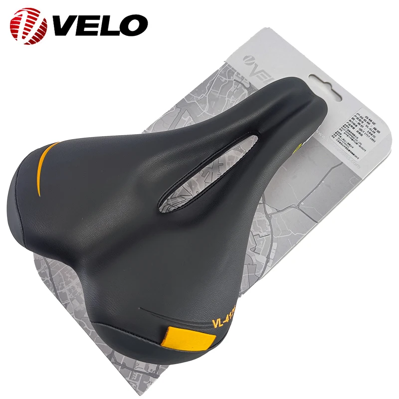 VELO VL-4126 Designed for Women PU Hollow Breathable Comfortable Road Bike MTB Mountain Bicycle Saddle Cushion Cycling Parts