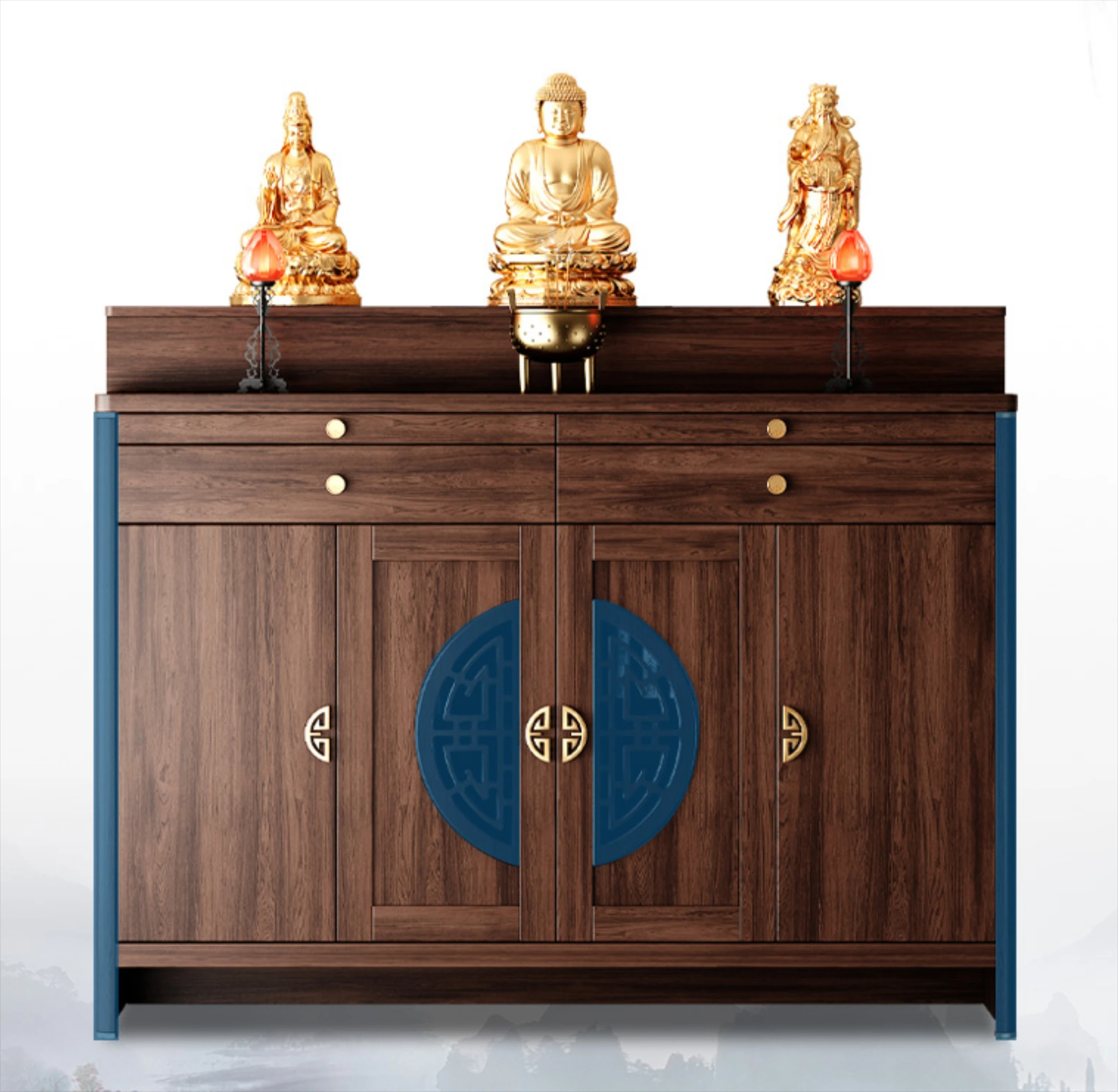 Buddha niche offering table, incense case, altar cabinet, Buddha counter offering Bodhisattva Buddha cabinet, God of Wealth