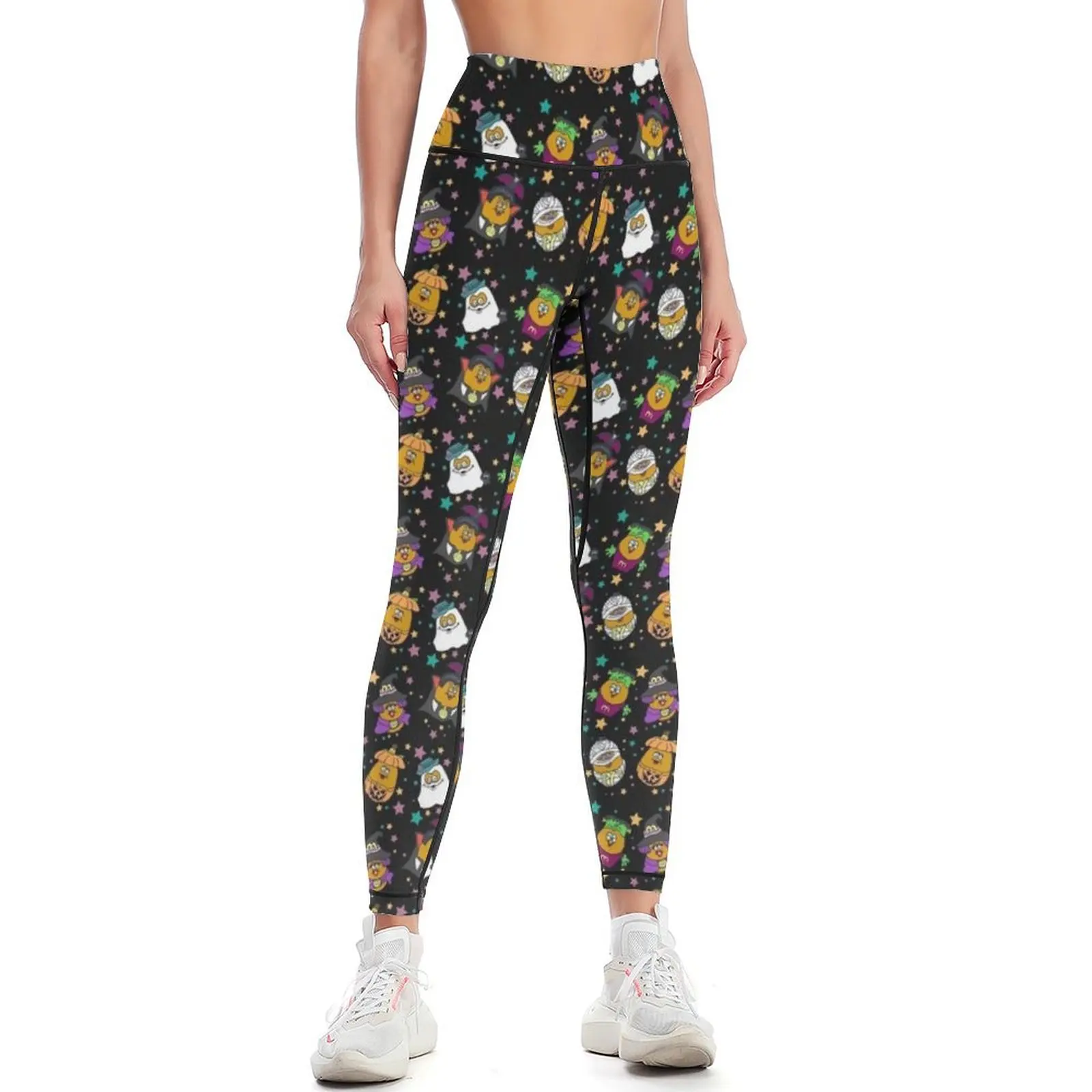 Halloween Chicken Nuggets Leggings para Mulheres, Ginásio Corredores para Meninas, Leggings Esportivos