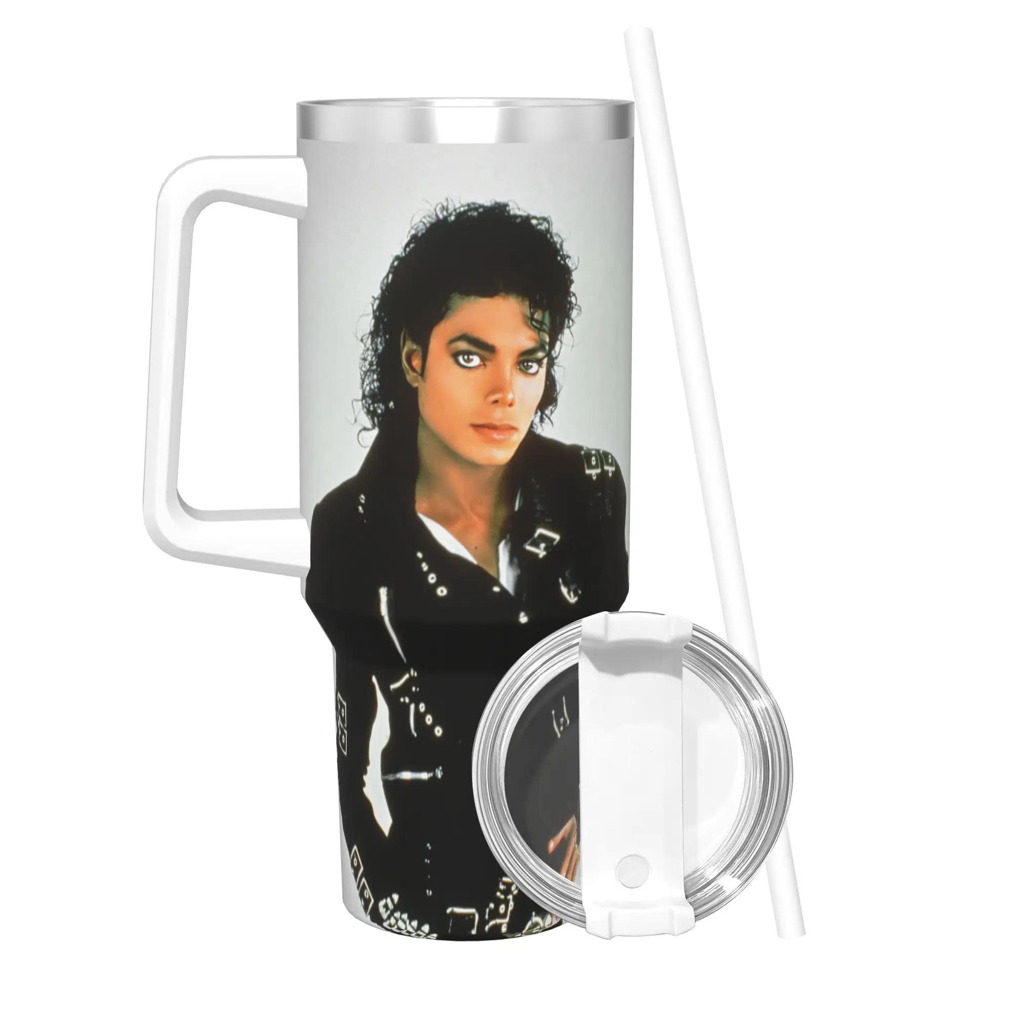 Stainless Steel Tumbler MJ Michael Jackson Coffee Mug  Insulated Cold Drink Car Mugs Travelist Water Bottle
