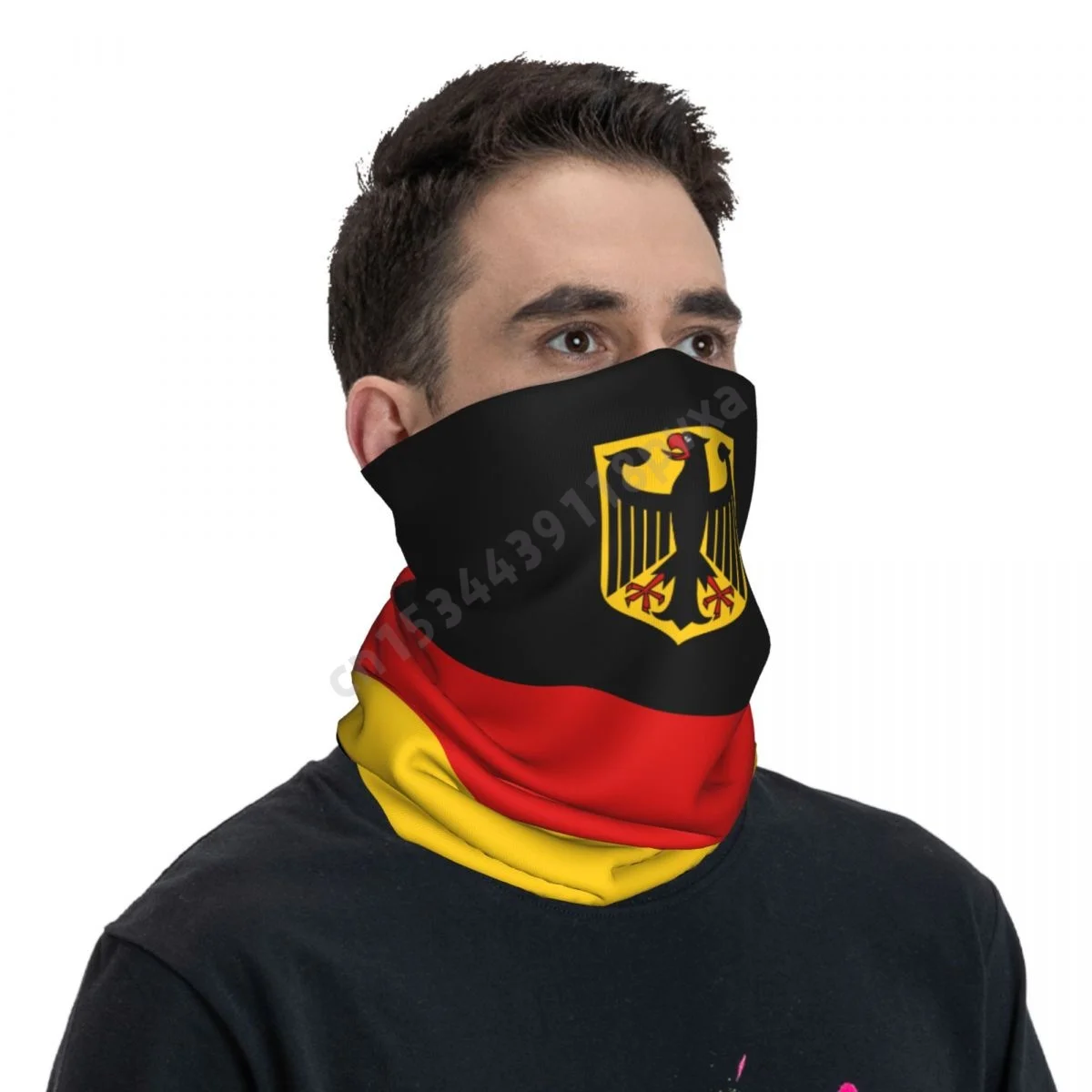 Germany Flag German National Neckerchief Scarf Neck Face Mask Unisex Neck Warmer Seamless Bandana Headwear Cycling Hiking