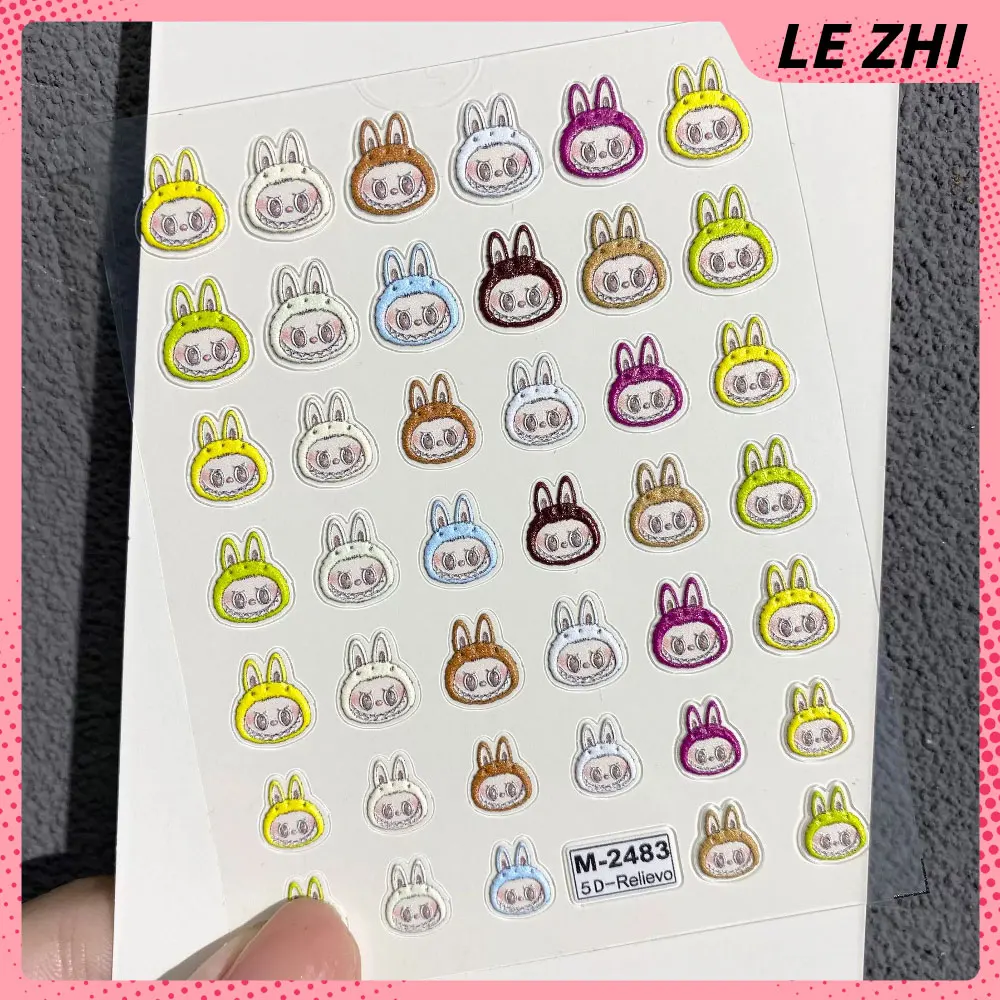 New 3D Cartoon Nail Stickers Party Decoration Gift Artstickers Kawaii Mobile Phone Case Hand-Written Ledger Nail Accesories