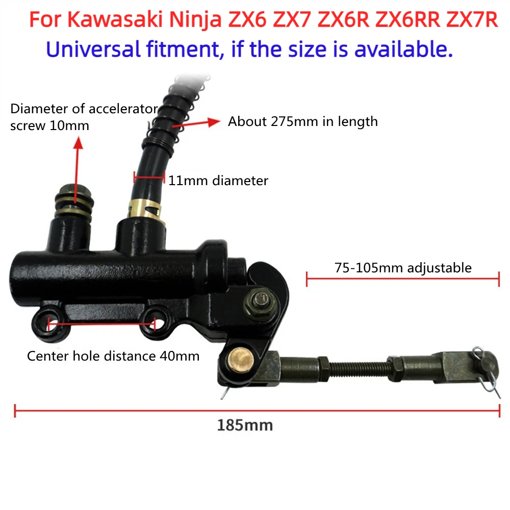 

Motorcycle Rear Brake Master Cylinder Pump Motorbike ATV Dirt Bike Hydraulic Brake Pump Refit For Kawasaki Ninja ZX6 ZX7