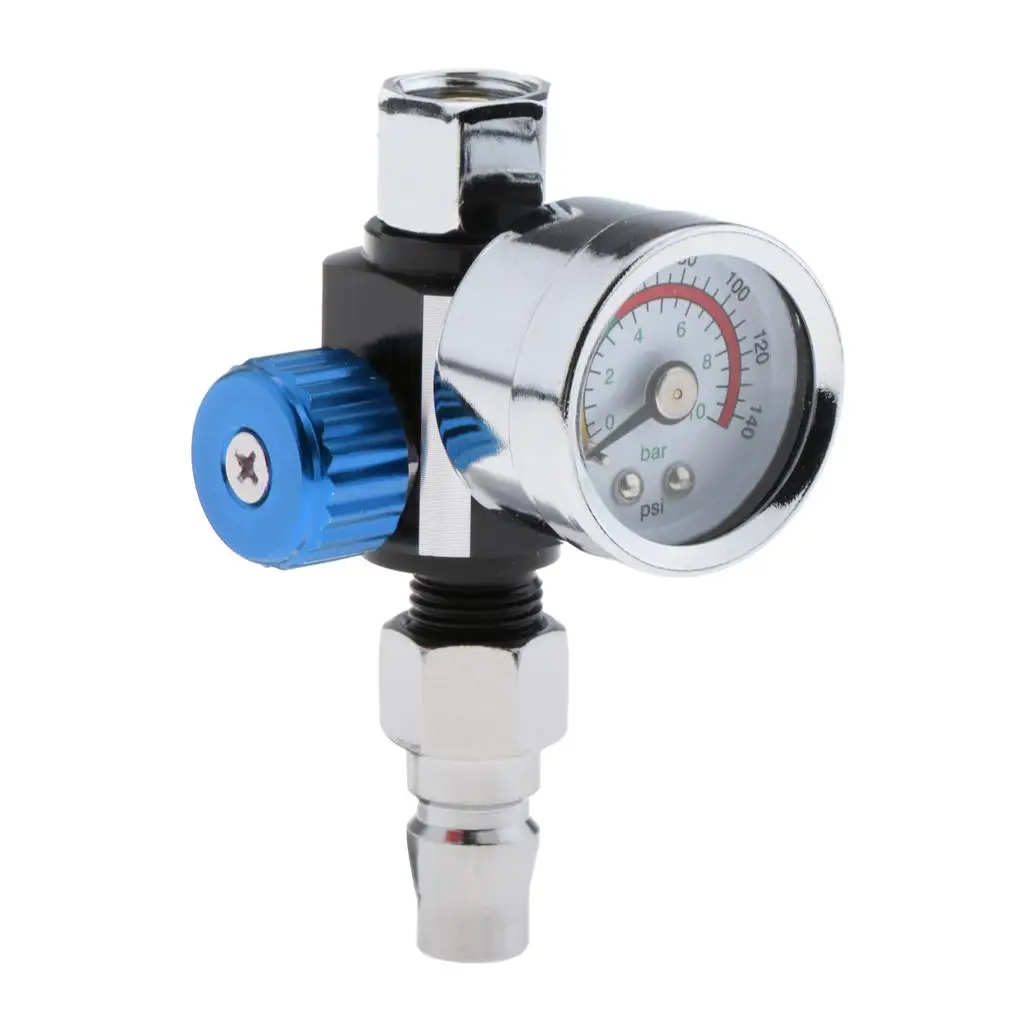 منظم هواء رذاذ الطلاء المعدني العالمي G1/4 0-140PSI