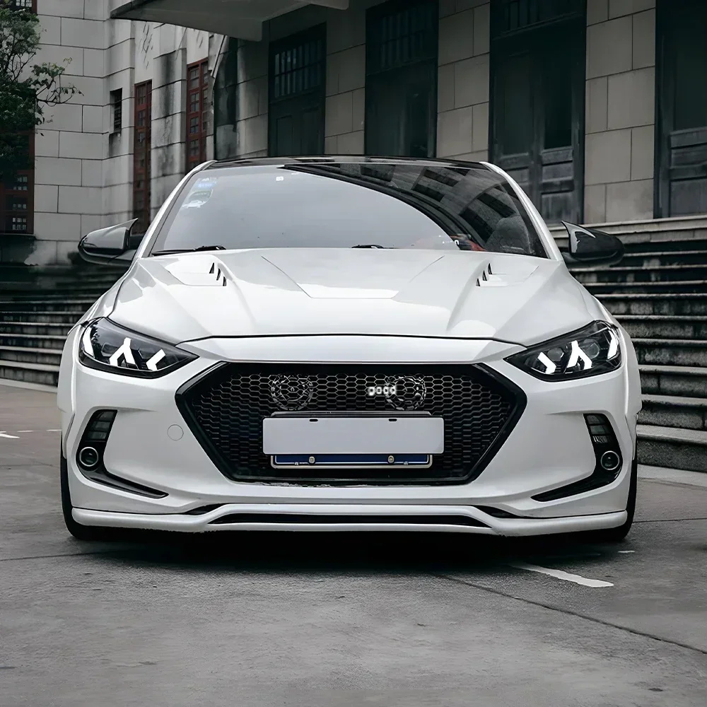 

For Hyundai Elantra 2016-2020 LED Auto Headlights Assembly Upgrade Lamborghini Style Projector Lens Car Front Lamps Accessories