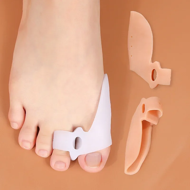 Unisex Soft Silicone Toe Separator, Flexible Foot Care Cushion, Toe Alignment Pad for Big Toe Overlap Relief